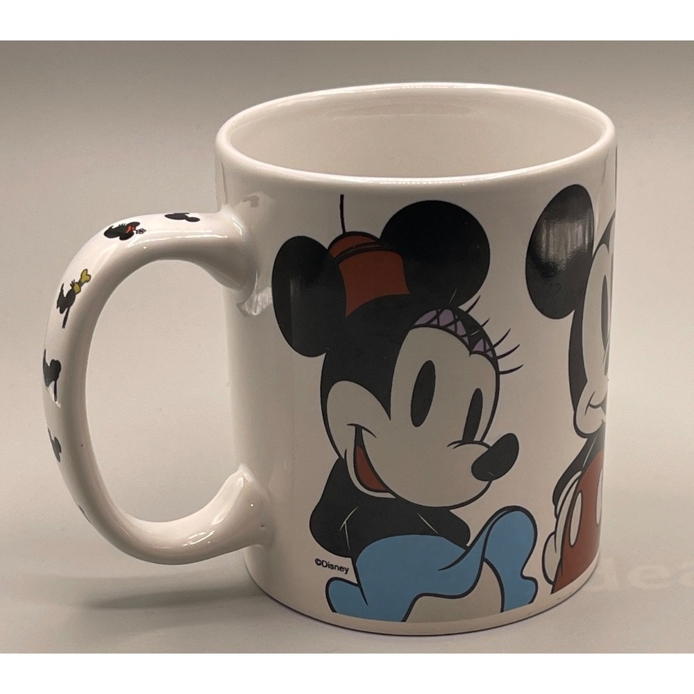White Ceramic disney Mickey Mouse and Friends character mug